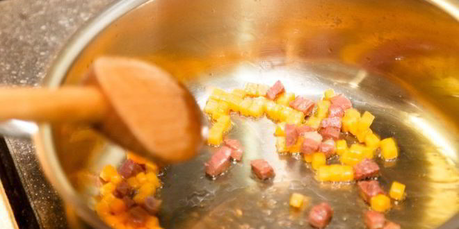 Рецепт ризотто с тыквой и копченой утиной грудкой