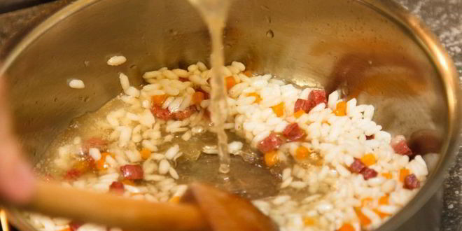 Рецепт ризотто с тыквой и копченой утиной грудкой