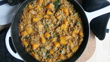 Рецепт Ризотто с тыквой и шпинатом