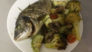 Рецепт Дорады с овощным гарниром