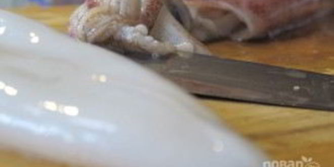 Рецепт кальмаров с рисом