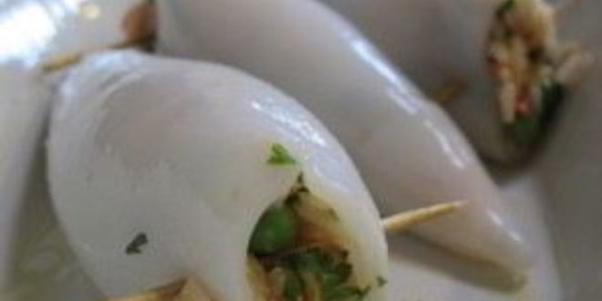 Рецепт кальмаров с рисом