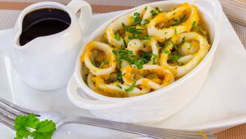 Рецепт Кальмаров, жаренных в панировочных сухарях