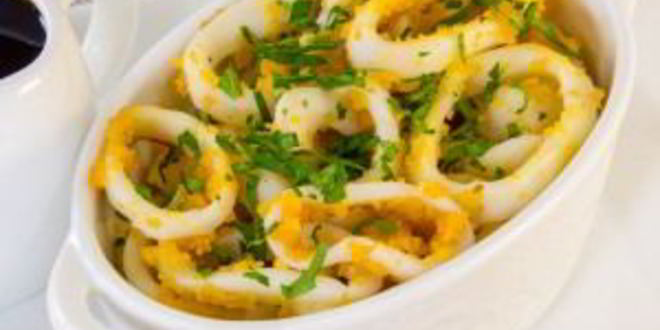 Рецепт кальмаров, жаренных в панировочных сухарях