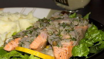 Рецепт Лосося под рыбным соусом