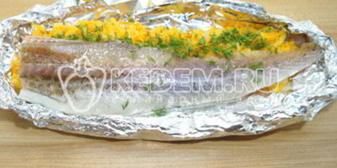 Рецепт минтая запеченного с овощами
