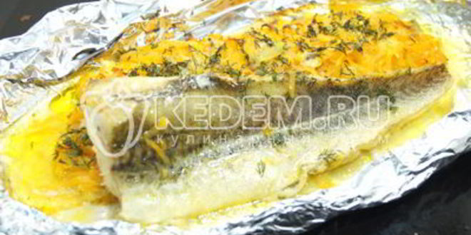 Рецепт минтая запеченного с овощами