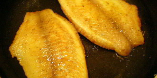 Рецепт морского окуня под горчично-мандариновым соусом