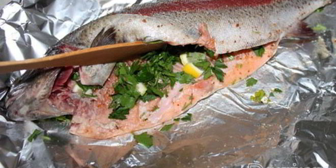 Рецепт радужной форели в духовке