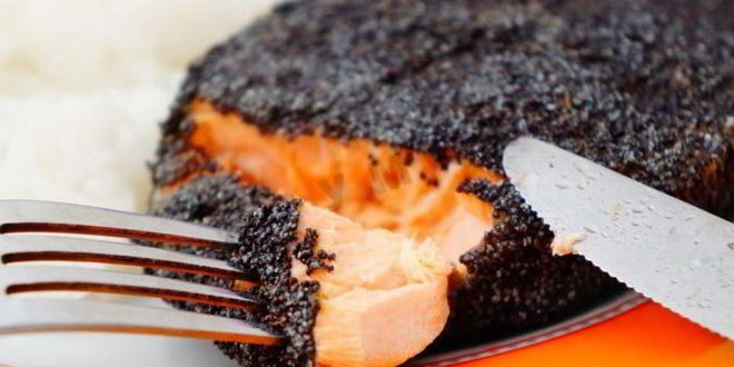 Рецепт рыбы в маке с нежным рисом