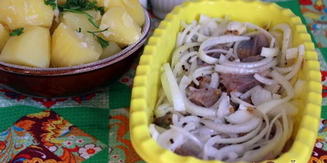 Рецепт сельди с луком в горчично-масляной заправке