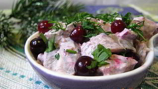 Рецепт Сельди в сметанном соусе с клюквой