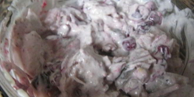 Рецепт сельди в сметанном соусе с клюквой