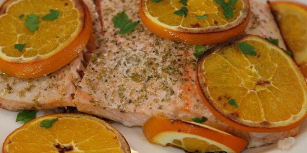 Как приготовить семгу, запеченную с апельсинами