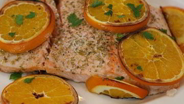 Рецепт Семги, запеченной с апельсинами