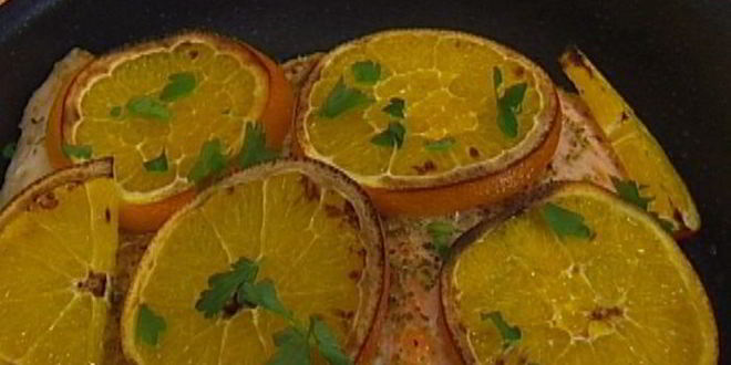 Рецепт семги, запеченной с апельсинами