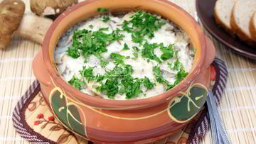 Рецепт Трески с белыми грибами