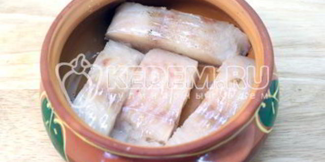 Рецепт трески с белыми грибами