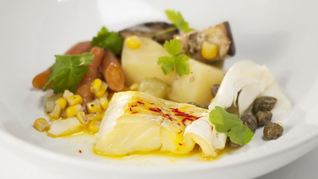 Рецепт Трески с овощами