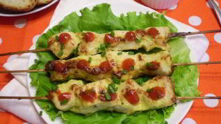 Рецепт Куриных шашлычков на шпажках в духовке