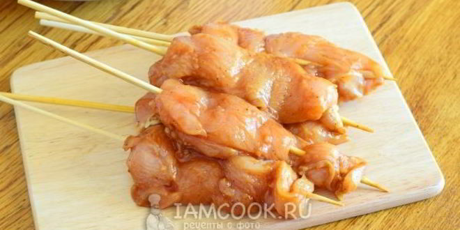 Рецепт куриных шашлычков сатай