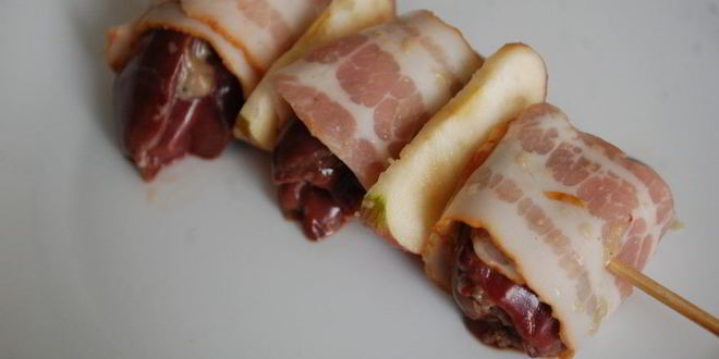 Рецепт шашлычков из печени