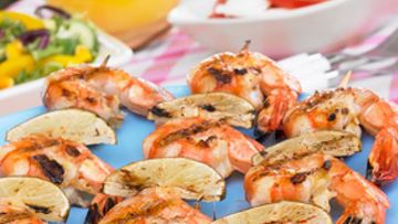Рецепт Шашлыка из креветок с лимоном