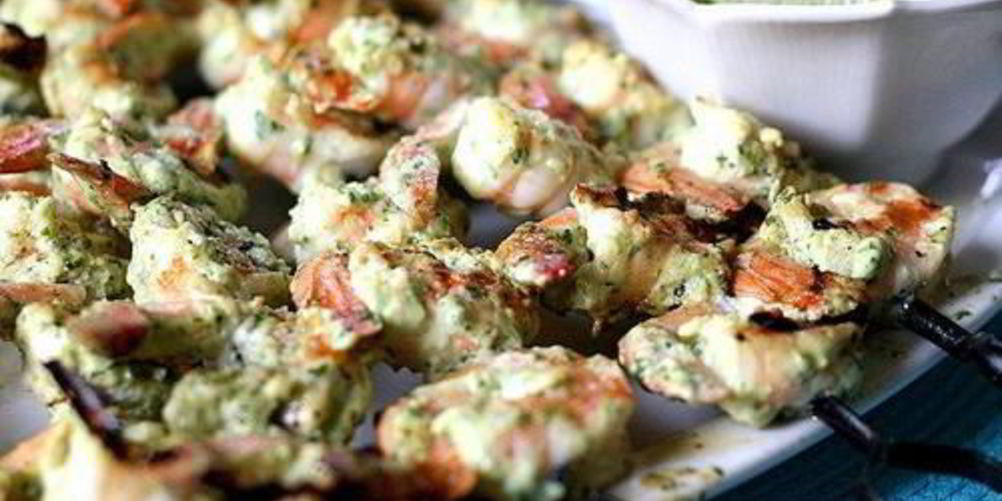 Как приготовить шашлык из креветок с тыквенными семечками