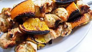 Рецепт Шашлыка из куриного филе с апельсинами