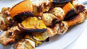Рецепт Шашлыка из куриного филе с апельсинами