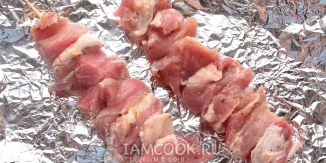 Рецепт шашлыка из свинины в фольге в духовке