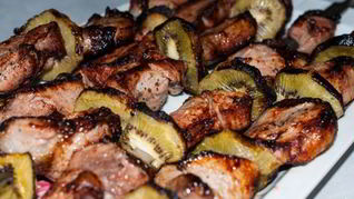 Рецепт Шашлыка из телятины с киви