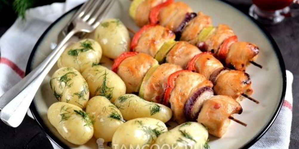 Как приготовить шашлык на кефире из куриного филе с овощами