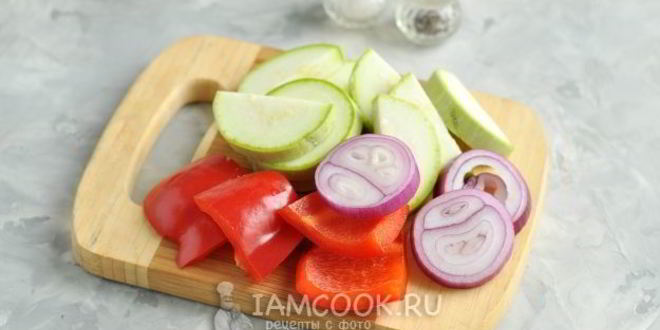 Рецепт шашлыка на кефире из куриного филе с овощами