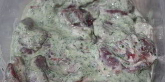 Рецепт шашлыка в мятно-йогуртовом маринаде