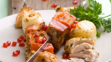 Рецепт Шашлыков из курицы с грудинкой