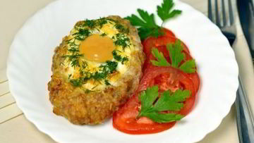 Рецепт Шницеля из фарша с яйцом