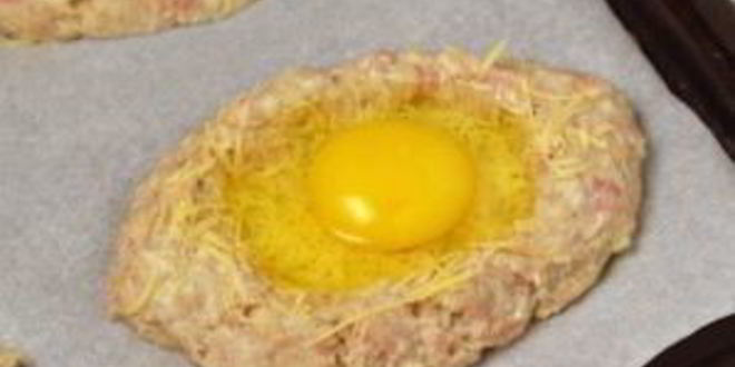Рецепт шницеля из фарша с яйцом
