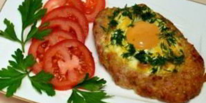 Рецепт шницеля из фарша с яйцом