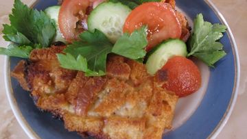 Рецепт Шницеля из куриного фарша по-полесски