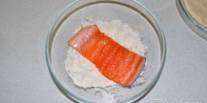 Рецепт шницеля из семги, лосося, форели