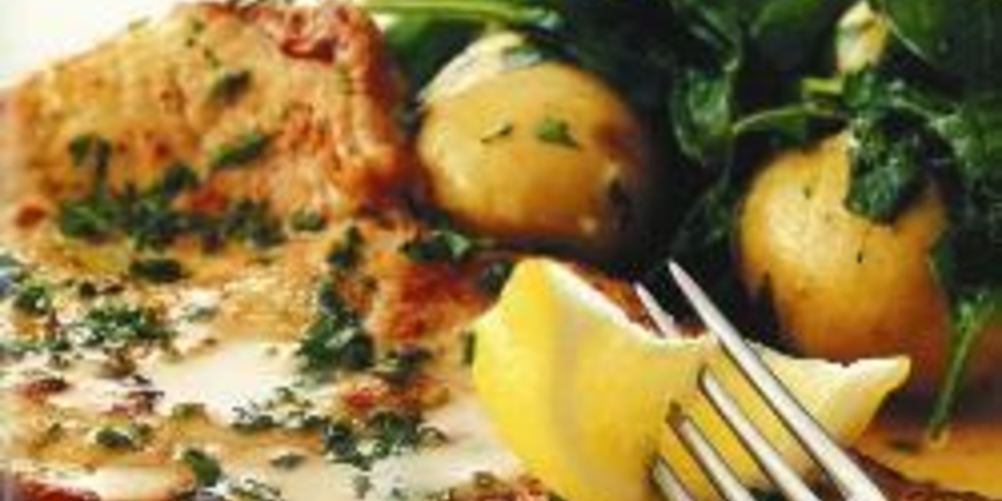 Как приготовить шницель из телятины с картофелем и шпинатом