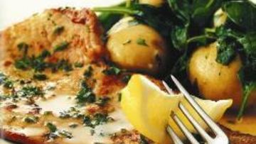 Рецепт Шницеля из телятины с картофелем и шпинатом