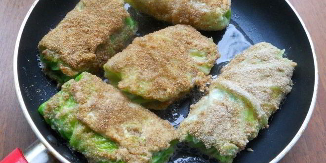 Рецепт шницелей из савойской капусты с сыром
