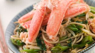 Рецепт Снежного краба и лапша Соба с зеленью