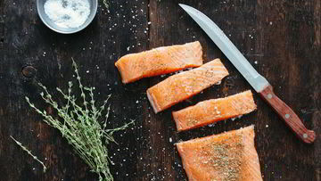 Рецепт Сочного стейка из горбуши