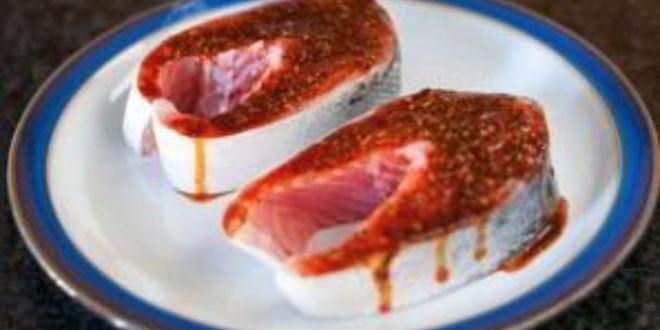 Рецепт стейка из лосося на гриле