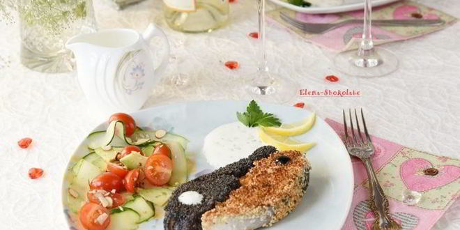 Рецепт стейка из семги инь-янь