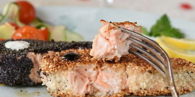 Рецепт стейка из семги инь-янь