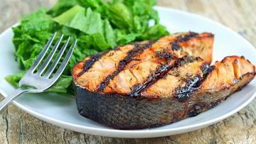 Рецепт Стейка из семги на мангале